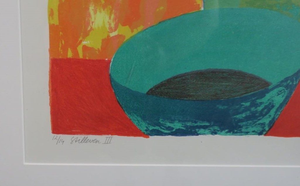 Fenneke van der Elst: Litho, Stilleven III - Ingelijst kopen? Bied vanaf 35!