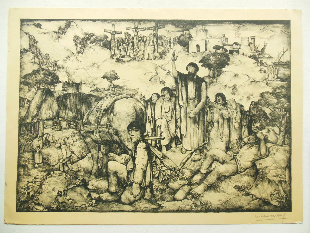 Willem van den Berg, Litho, Bijbelse voorstelling kopen? Bied vanaf 20!