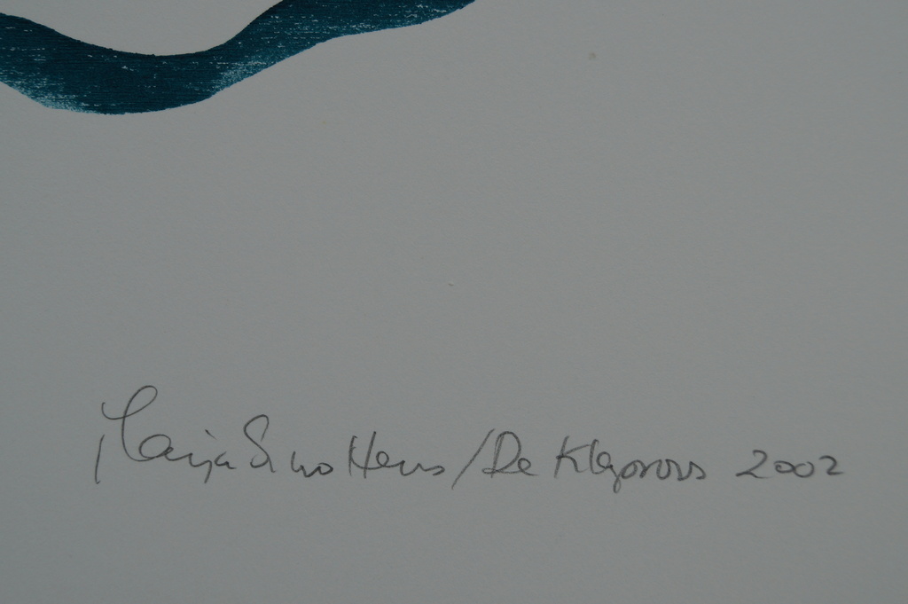 Marja Scholtens - gesigneerde houtsnede - Visjes  kopen? Bied vanaf 1!