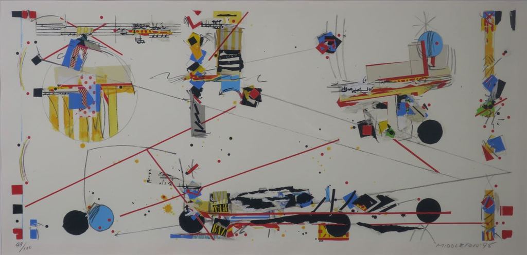 Sam Middleton: Zeefdruk, Drum sticks - Ingelijst kopen? Bied vanaf 60!