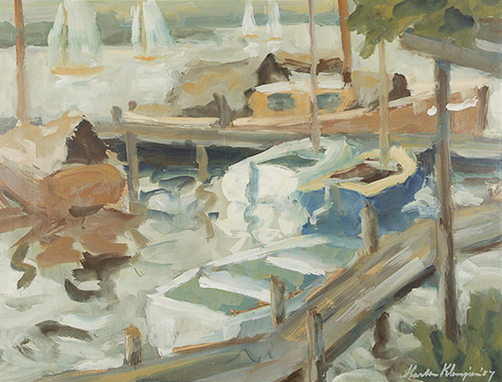 Marten Klompien - Gouache op papier - Paterswoldse Meer kopen? Bied vanaf 29!