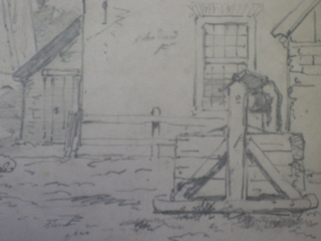 Fraaie potloodtekening G.L.Kiers (1838-1916) "straatje Noord Laren" gesigneerd kopen? Bied vanaf 1!
