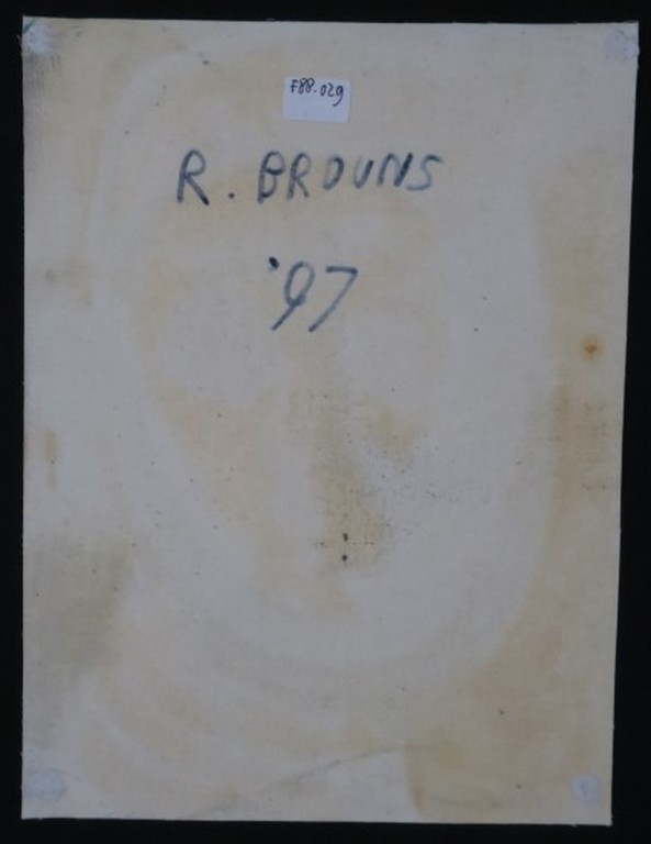 Rene Brouns: Olieverf op doek, Kop met doodshoofdogen kopen? Bied vanaf 20!