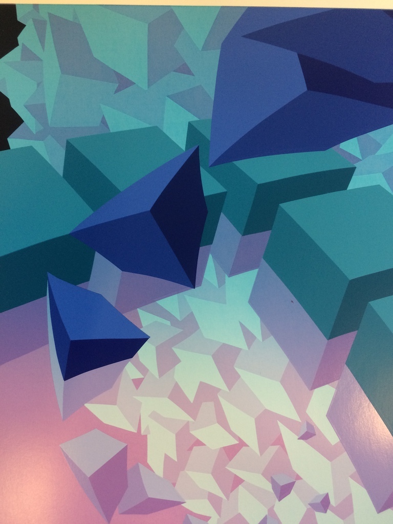 Hans Klaui, geometrische zeefdruk uit 1988: 19/50 verkocht voor € 45!