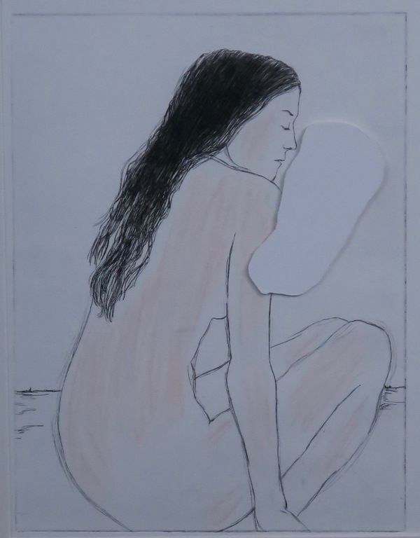 Iris van Dongen: Gemengde techniek, Wit - Ingelijst kopen? Bied vanaf 50!