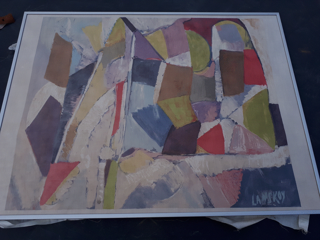 Andre Lanskoy zeefdruk op katoenzijde, Le poids d'un cartonnage kopen? Bied vanaf 25!