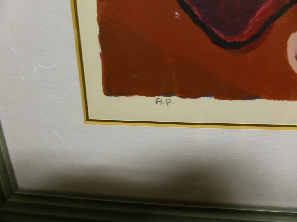 Bracha Guy, heel mooie en grote zeefdruk; In delen bewerkt. kopen? Bied vanaf 95!