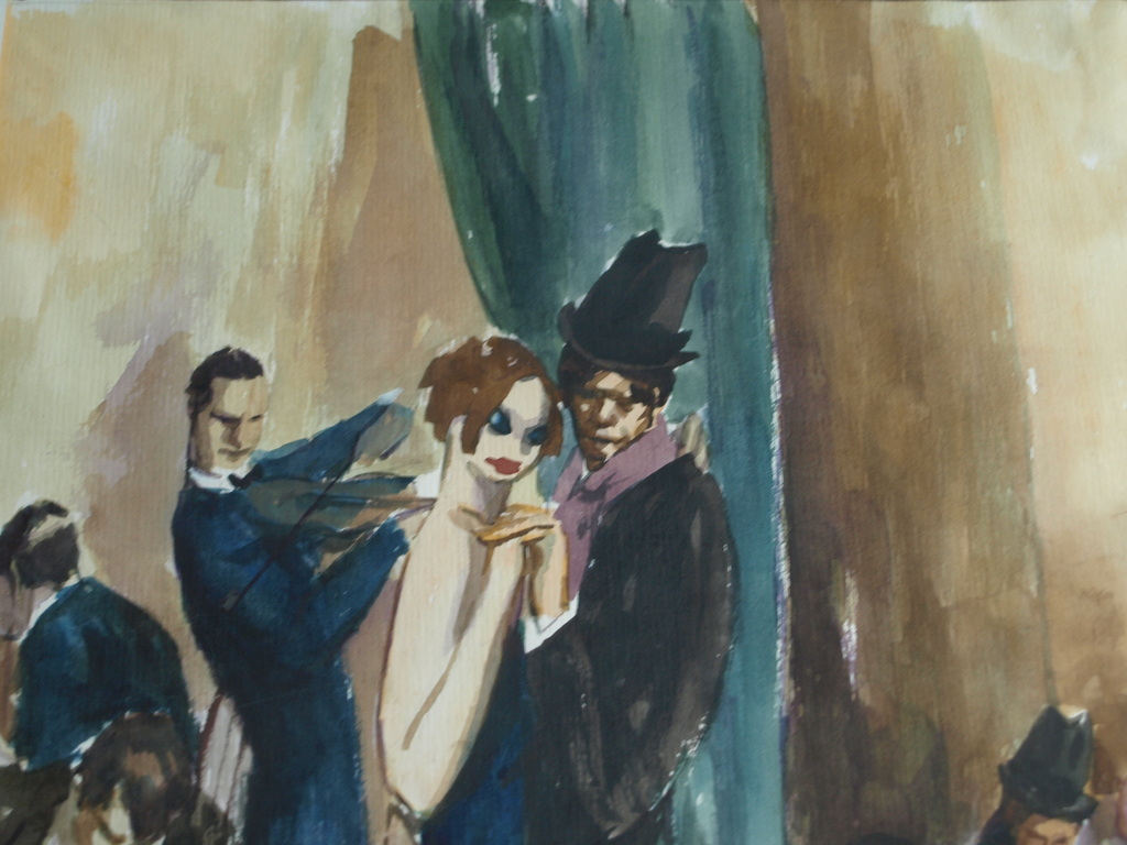 Argentijnse kunstenaar : Gouache , Tango 1 - gesigneerd & ingelijst -74 x 56 cm kopen? Bied vanaf 1!