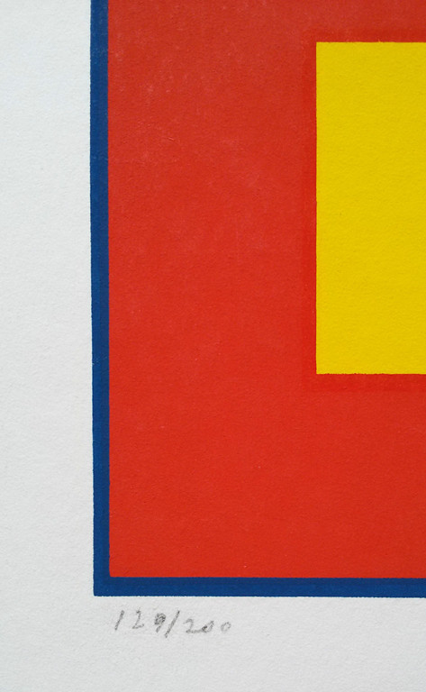 Moshe Givati - Geometrische compositie, zeefdruk kopen? Bied vanaf 40!