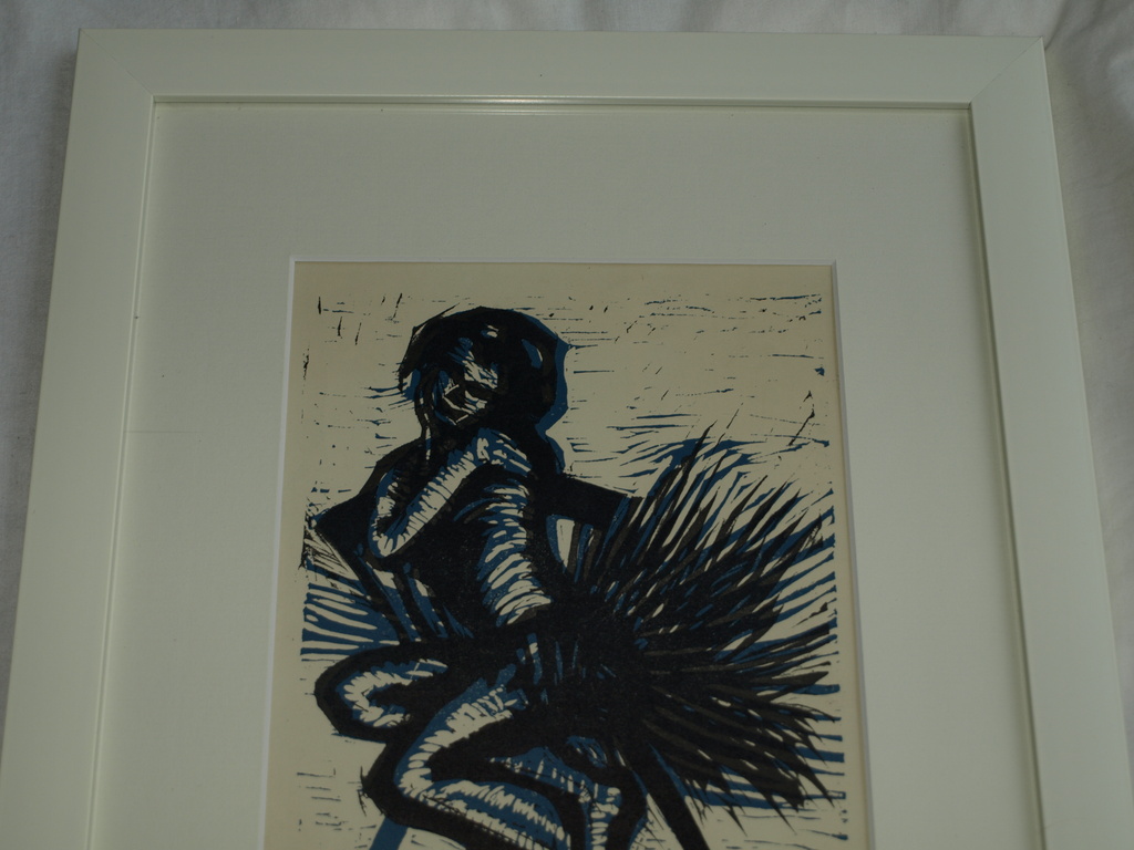 Herman Stammeshaus : houtsnede – Ballerina – Gesigneerd & ingelijst - 1958 kopen? Bied vanaf 25!