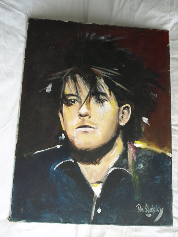 Peter Donkersloot ? : Acrylverf op doek – Robert Smith van “The Cure” - 80 x 60  kopen? Bied vanaf 1!