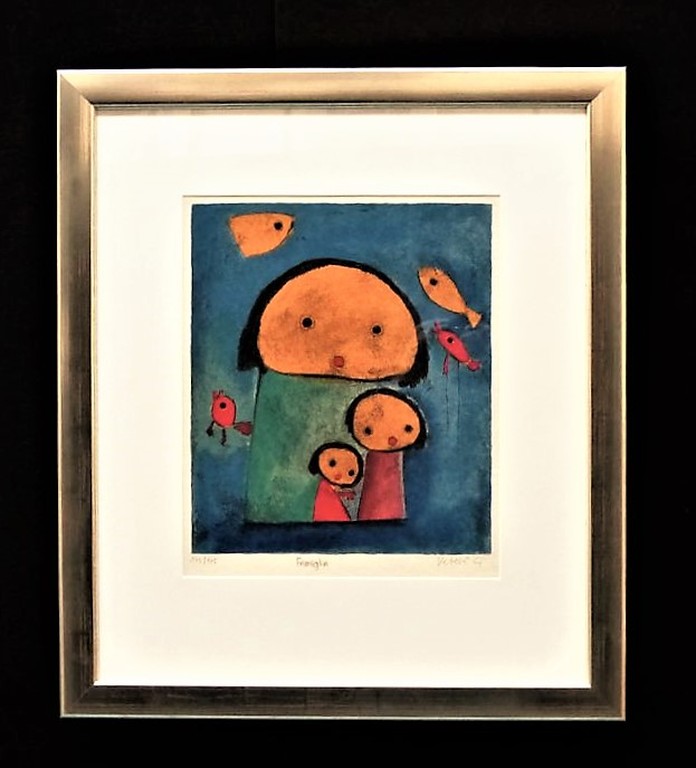 Giovanni Vetere - Zeefdrul  op papierFamiglia mooie lijst zilver kopen? Bied vanaf 350!