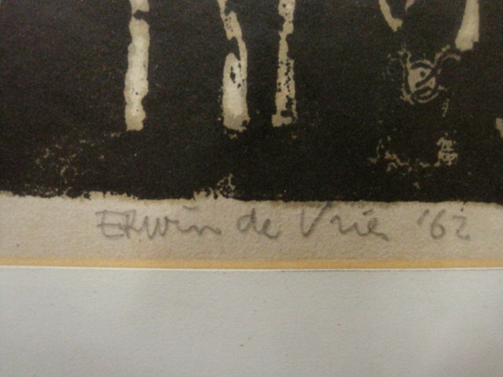 exclusieve houtsnede 18/20 Erwin de Vries (1930-)  kopen? Bied vanaf 1!