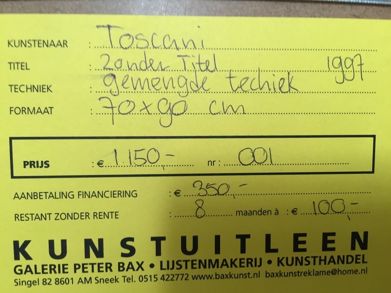 Bep Toscani gemengde techniek  1997 kopen? Bied vanaf 1!