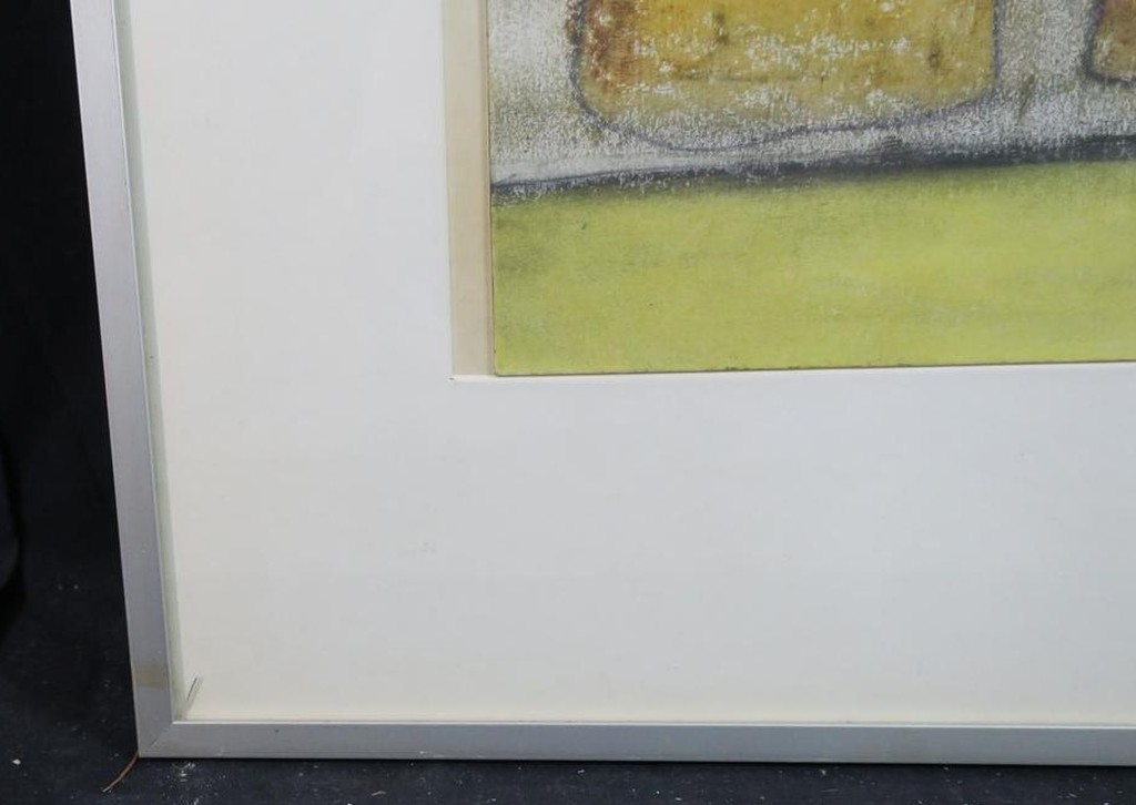 Ton van der Wel: Krijttekening, Z.T. (blauw/groen) - Ingelijst kopen? Bied vanaf 1!