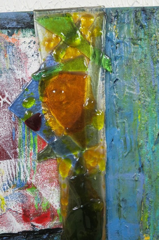 Franca Muller Jabusch: Gemengde techniek op doek, Golden flashlight - Ingelijst kopen? Bied vanaf 100!