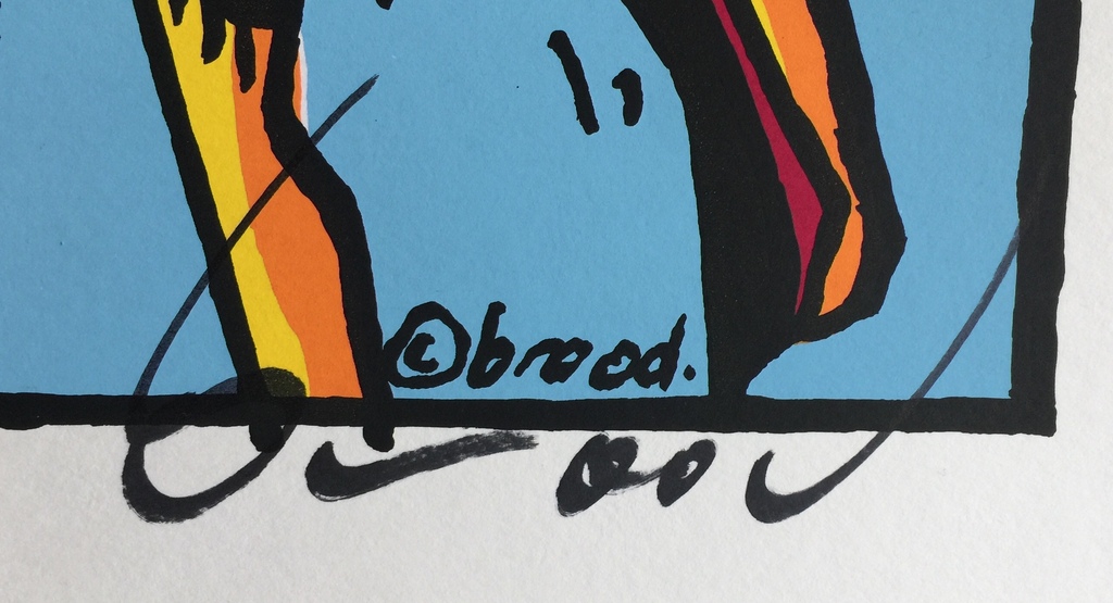Herman Brood - Originele hand gesigneerde zeefdruk - Spoelt u maar kopen? Bied vanaf 1!