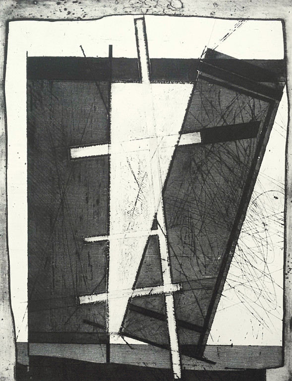 Ko Oosterkerk - Abstract, ets verkocht voor € 40!