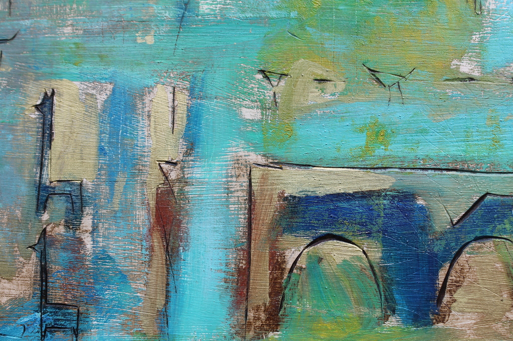 Lia van Leeuwen - gemengde techniek op mdf - Ontdek de wereld kopen? Bied vanaf 70!