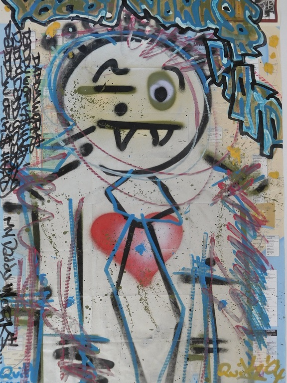 Quik Lin Felton, "My Daddy works", Gem. techniek (graffiti) op kaart NYC, 2004 kopen? Bied vanaf 750!