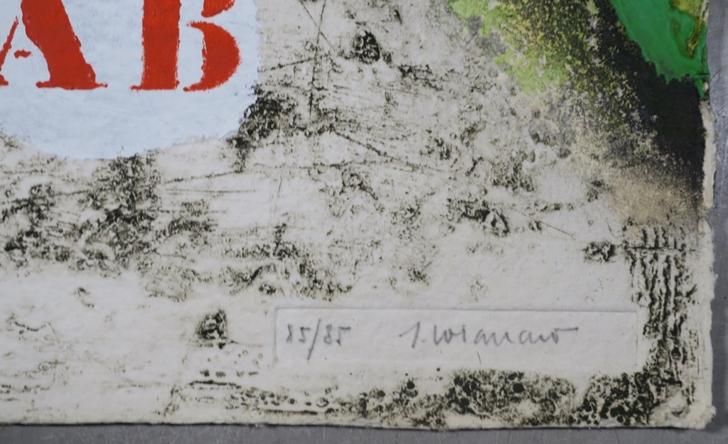 James Coignard: Carborundum op samengeperst papier (viltstructuur),Tweeluik ABCD kopen? Bied vanaf 175!