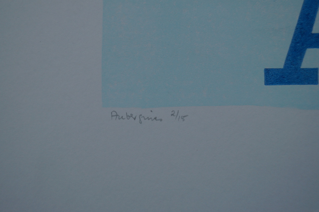 Marja Scholtens/ De Klaproos - gesigneerde houtsnede - "Aubergines" kopen? Bied vanaf 1!