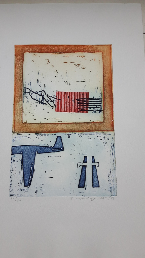 Fijne, wat kleinere ets van Jan Montijn uit 1995 kopen? Bied vanaf 50!