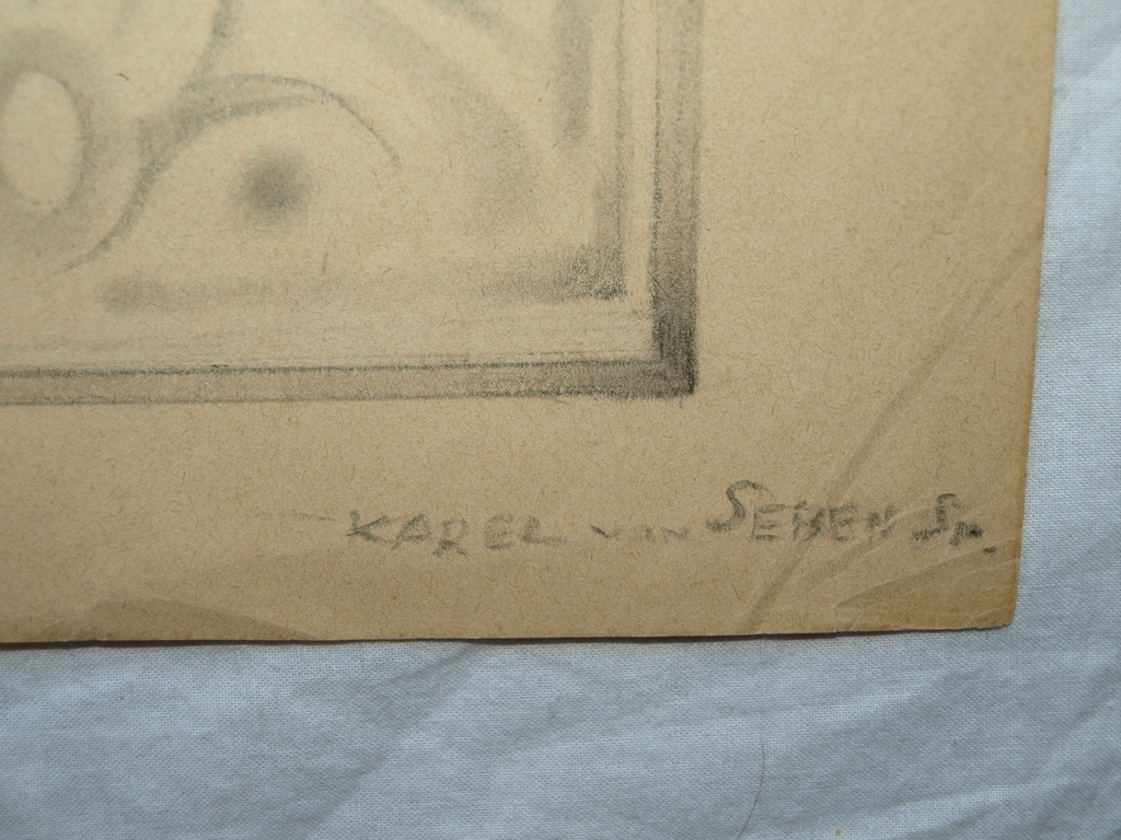KAREL VAN SEBEN (1893-1988)–Tekening–Teder en lijn, verschijn!–Gesigneerd-1958  kopen? Bied vanaf 10!