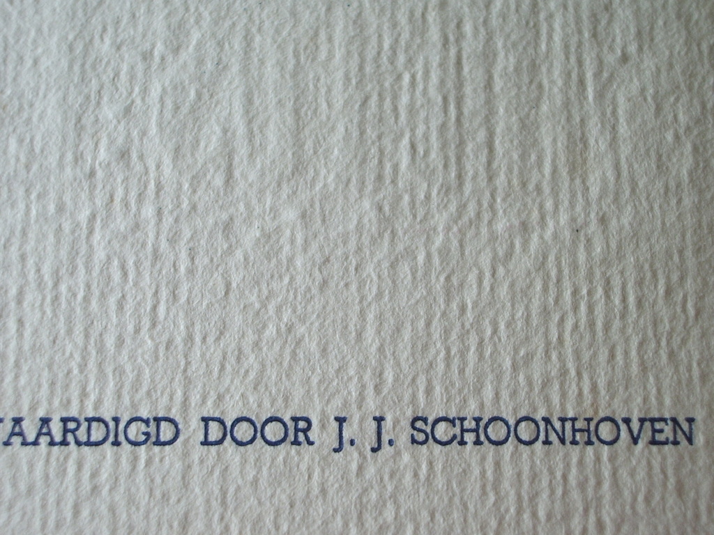 Jan Schoonhoven - litho - menukaart 5de lustrum Sanctus Laurentius 1939 kopen? Bied vanaf 275!