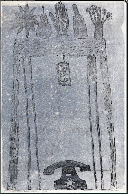 Klaas Gubbels Litho ' Nieuwjaarswens 1969'  Gesigneerd l.o.  kopen? Bied vanaf 1!