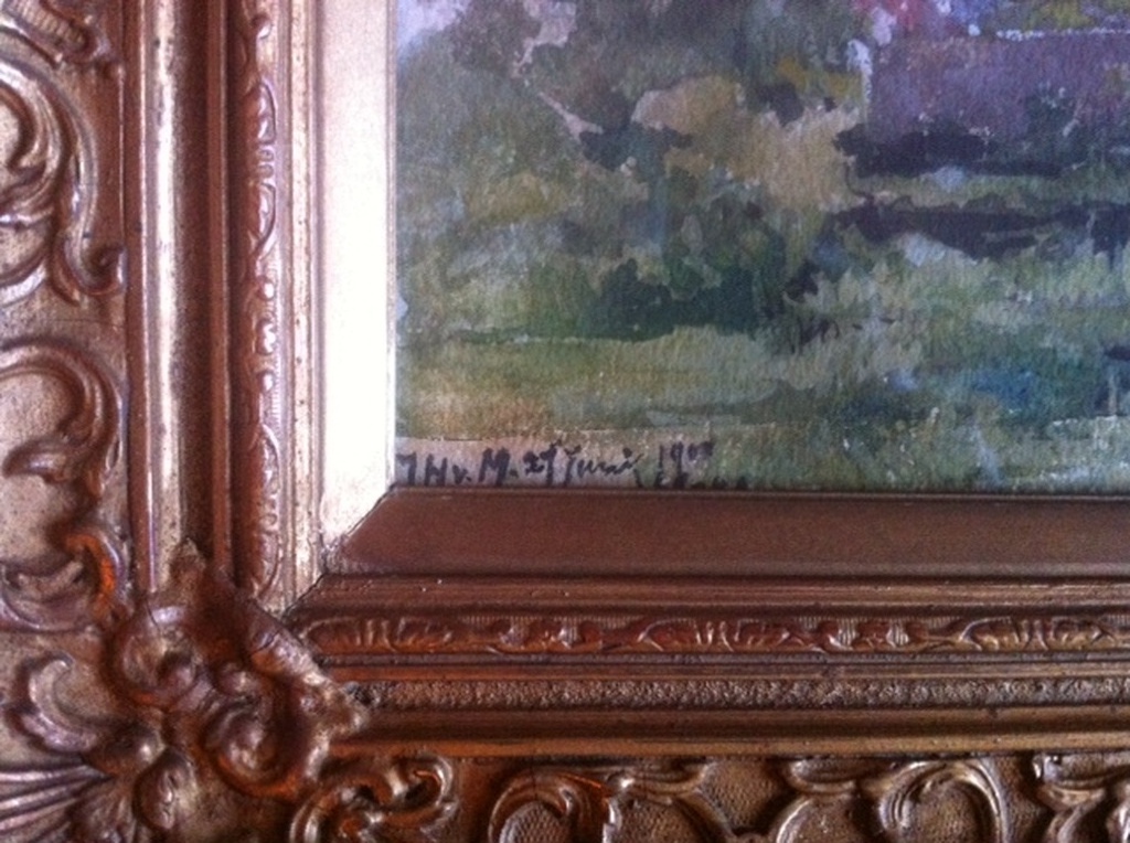 Johan Hendrik van Mastenbroek (1875-1945): Aquarel, Zomers gezicht op Veere kopen? Bied vanaf 375!