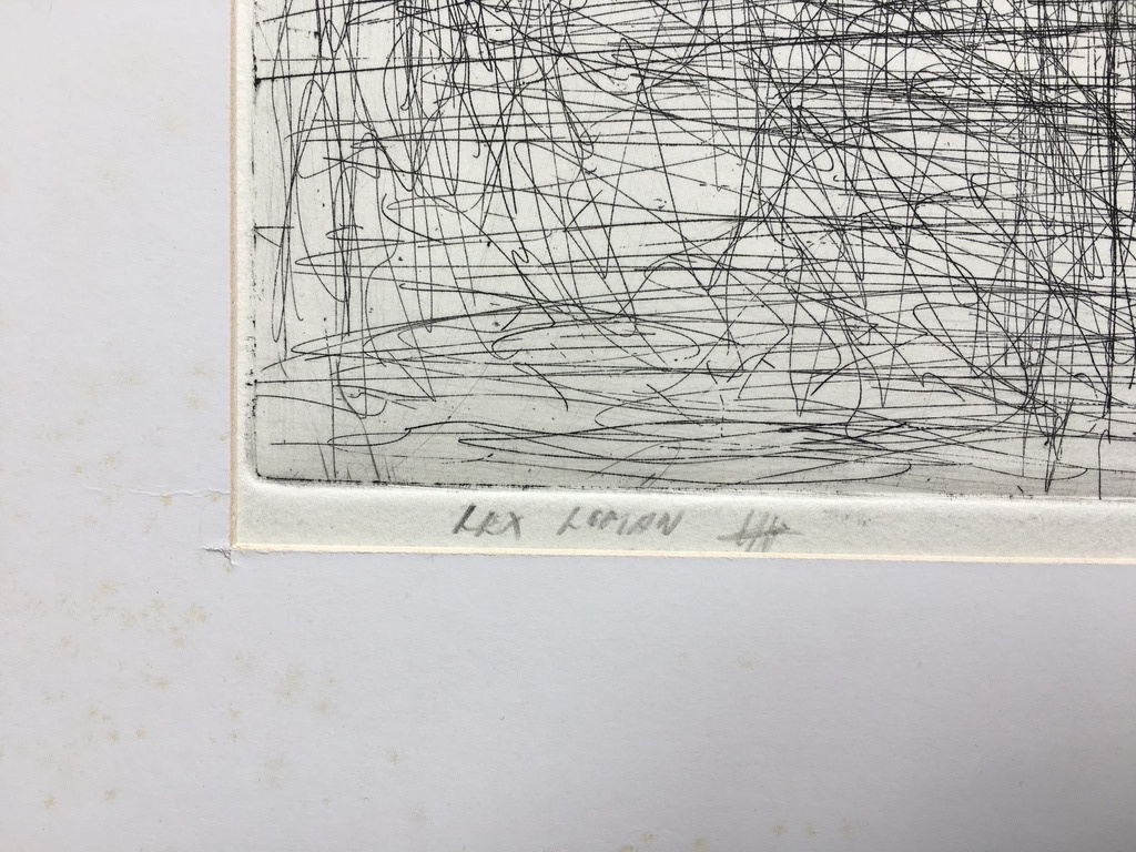 "Brugconstructie" 1984, vroeg grafisch mooi werk van Loman 32x24, PRIJSVERLAGING kopen? Bied vanaf 15!