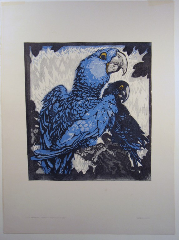 Houtsnede van Ludwig Heinrich Jungnickel - Blaue Arras kopen? Bied vanaf 35!