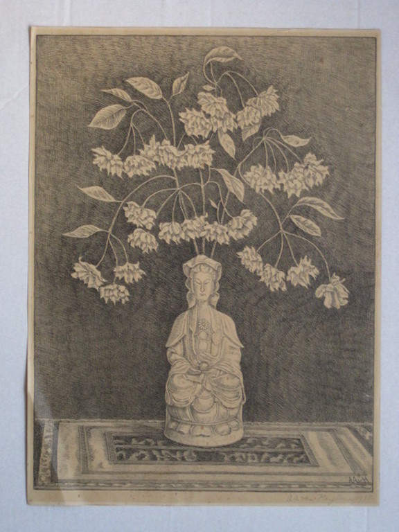 Zeldzaam origineel potloodgesigneerd Litho Ant.van Hoijtema "Japanse kers" 1935 kopen? Bied vanaf 1!