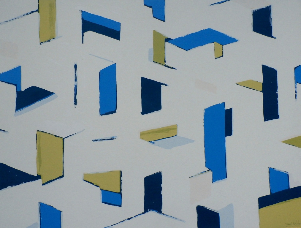 Sjoerd Hofstra - Zeefdruk: Stadsbeeld 2 - 1979 verkocht voor € 75!
