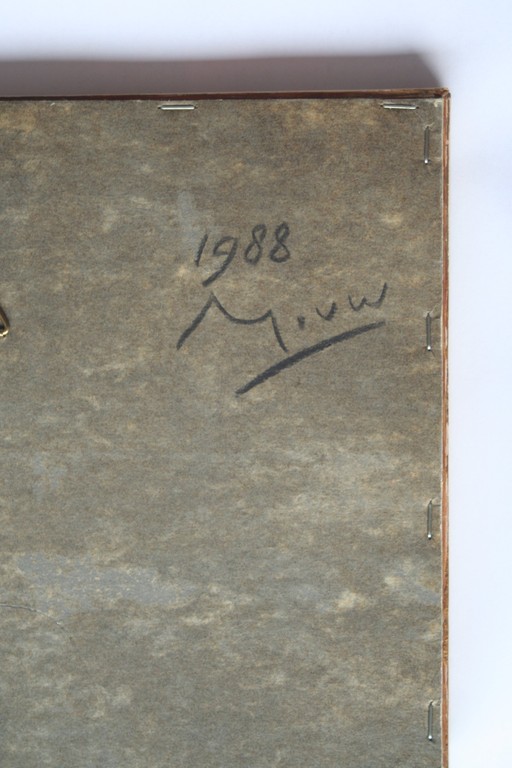 Kunstenaar onbekend - tekening met pastel - gesigneerd met monogram kopen? Bied vanaf 1!