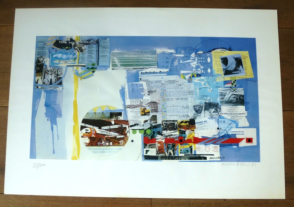 Sam Middleton, zeefdruk: Transavia, handgesigneerd en genummerd, 1981 kopen? Bied vanaf 85!