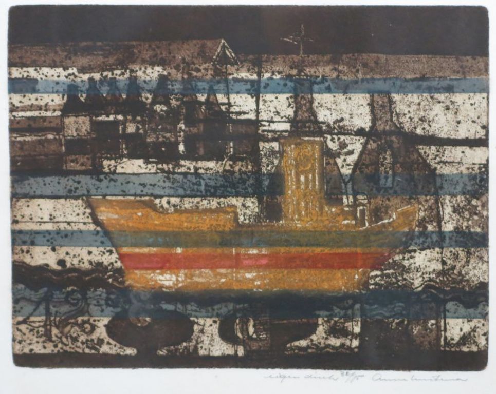 Anne Huitema: Ets, Zonder Titel -Ingelijst  kopen? Bied vanaf 40!