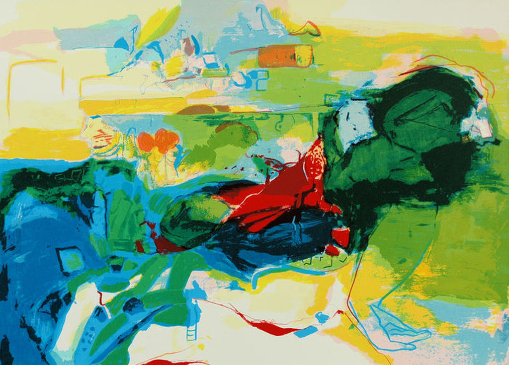 MARIJKE BOOMSMA  Gr Zeefdruk  FEMME VERTE   uit 1992 verkocht voor € 70!