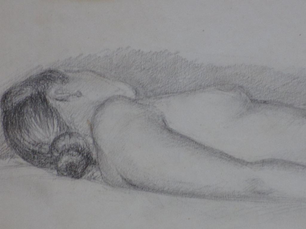 Hennie Swaneveld, Liggend naakt, Tekening kopen? Bied vanaf 1!