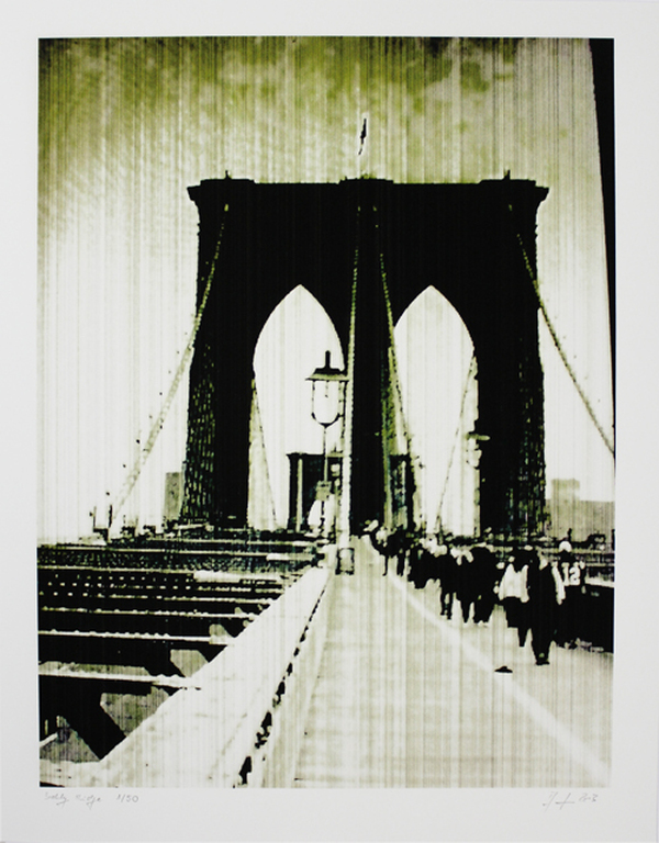 ANDRE LEMMENS  - Giclee op Baumwoll Papier - Brooklyn Bridge NYC - Handgesigneerd ! kopen? Bied vanaf 99!