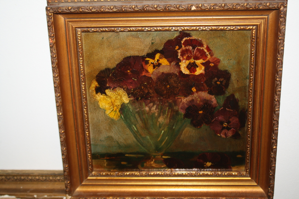 BLOEMENPRACHT - PAARSE VIOOLTJES IN GLAZEN VAAS kopen? Bied vanaf 1!