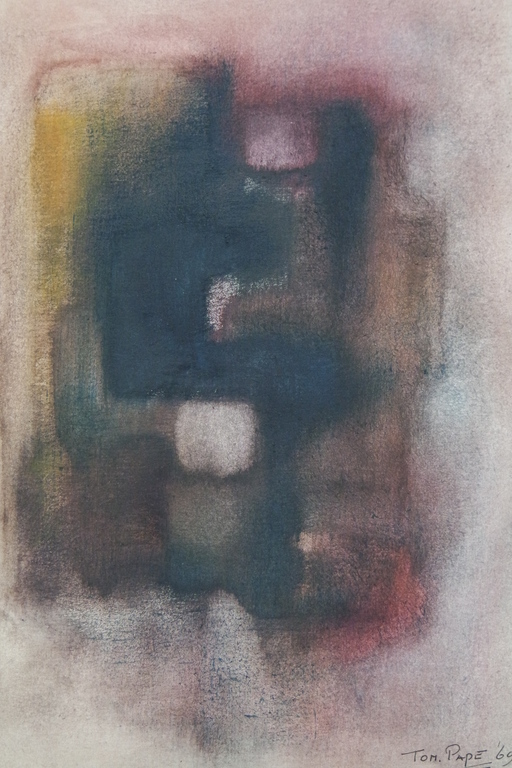 Ton Pape (1916 - 2003) - gouache - abstracte compositie VI kopen? Bied vanaf 55!