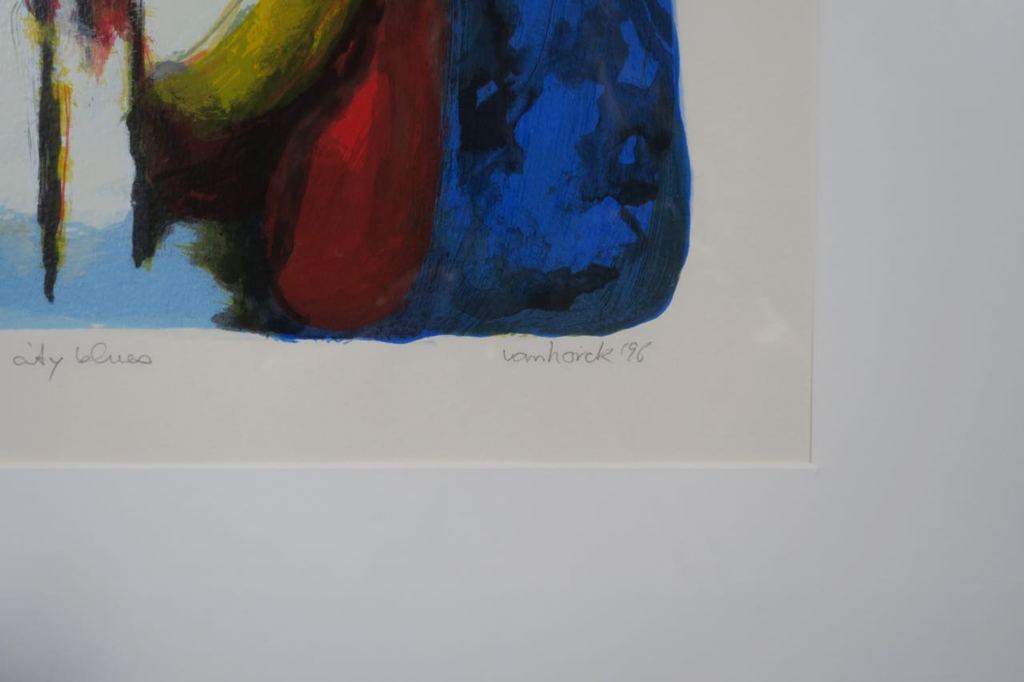 Hans Vanhorck: Zeefdruk, Inner city blues - Ingelijst kopen? Bied vanaf 40!