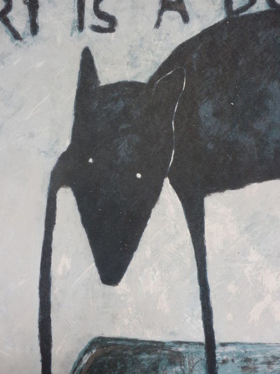 PETER BASTIAANSEN   Zeefdruk    ART IS A DOG    Handgesigneerd kopen? Bied vanaf 85!