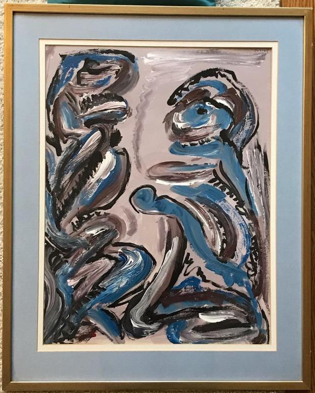 Olav Vorsel (1922) - gouache op papier - gesigneerd verkocht voor € 120!