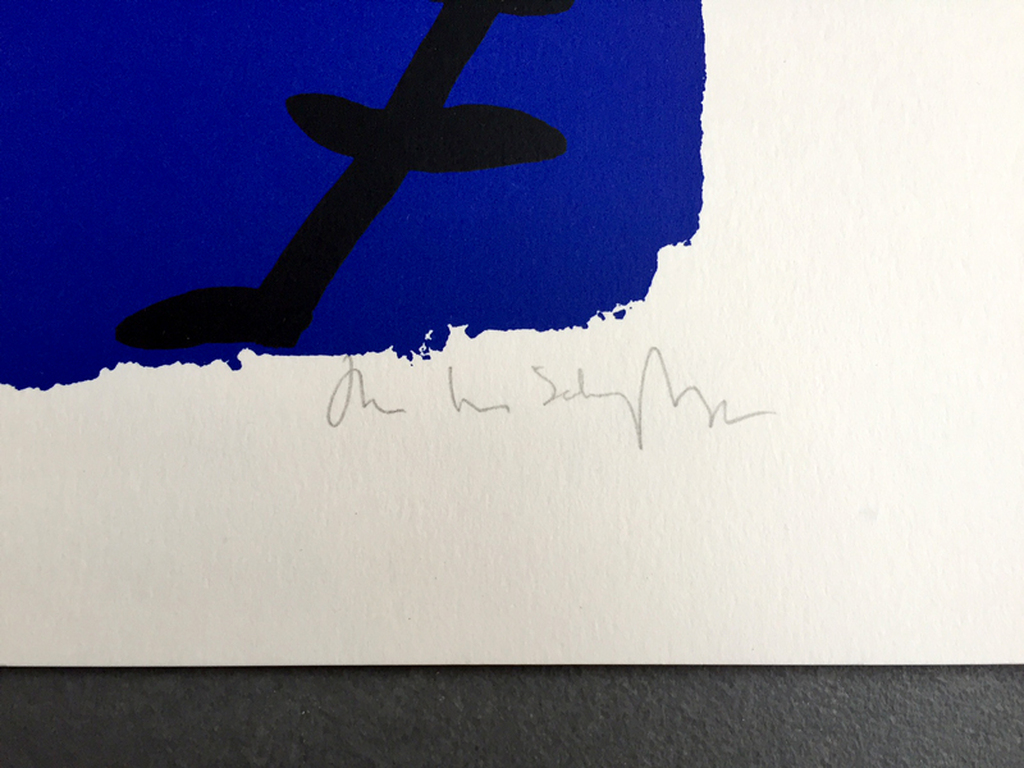 André van Schuylenbergh - Gezicht in blauw - gesigneerde zeefdruk - 1987 kopen? Bied vanaf 30!