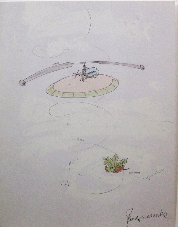 Panamarenko - Eiland & Loxodrome - offset lithografie. verkocht voor € 320!