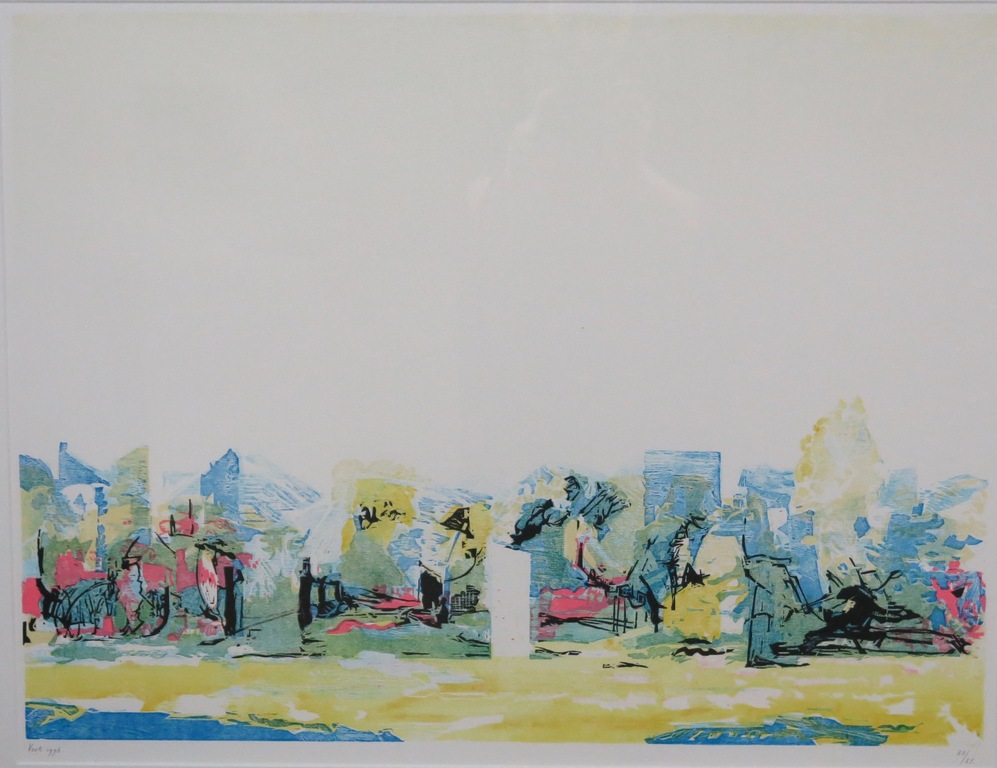 Wilfred Voet: Houtsnede, Zonder titel - Ingelijst kopen? Bied vanaf 35!