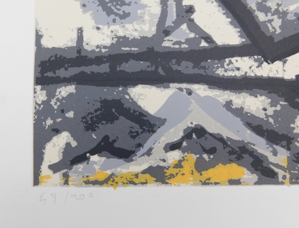 Fred Bervoets - - Kleurenlitho - Zelfportret met pijp  kopen? Bied vanaf 110!